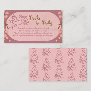 Books for Baby Stork Carrying Baby Enclosure Card
