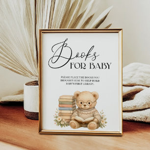 Books For Baby Storybook New Chapter Baby Shower Poster