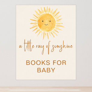 Books For Baby Sun-Themed Baby Shower Sign