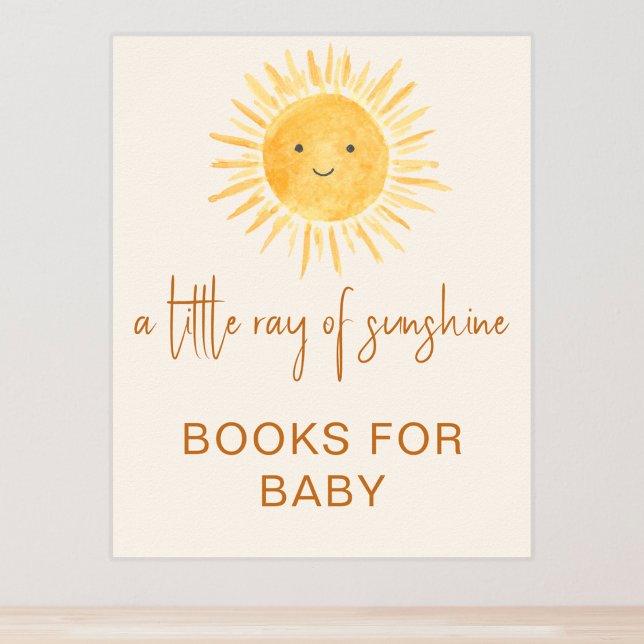 Books For Baby Sun-Themed Baby Shower Sign (Creator Uploaded)
