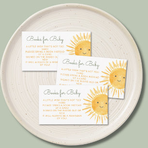 Books For Baby Sunshine Baby Shower Enclosure Card