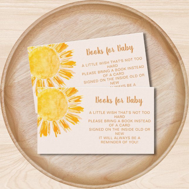 Books For Baby Sunshine Baby Shower Enclosure Card (Creator Uploaded)