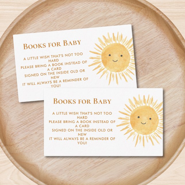 Books For Baby Sunshine Baby Shower Enclosure Card (Creator Uploaded)