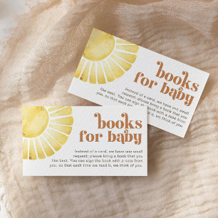  Books for Baby Sunshine Boho Baby Shower Enclosure Card