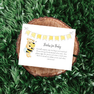 Books For Baby Teddy Bear and Bee Enclosure Card