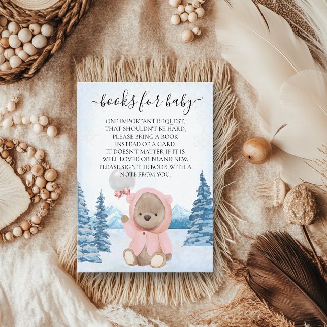 Books for Baby Teddy Bear Christmas Winter  Enclosure Card (Creator Uploaded)