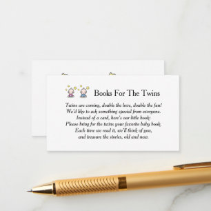 Books For Baby Twins, Book Request, Mixed Twins, Enclosure Card