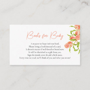 Books For Baby Watercolor A Sweet Little Peach  Enclosure Card