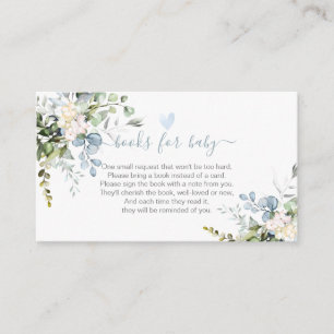 Books for Baby Watercolor Blue Gum Eucalyptus Enclosure Card