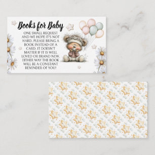 Books For Baby Whimsical Teddy Bear Design Enclosure Card