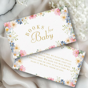 Books for Baby! Wildflower Baby Shower  Enclosure Card