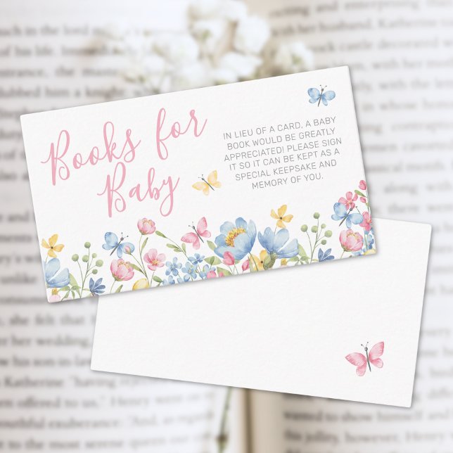 Books For Baby Wildflower Baby Shower Enclosure Card (Books For Baby Wildflower Baby Shower Enclosure Card )