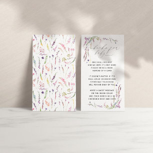 Books for Baby Wildflower Floral Baby Shower Business Card