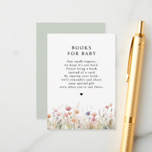 Books for Baby   Wildflowers Spring Baby Shower Enclosure Card