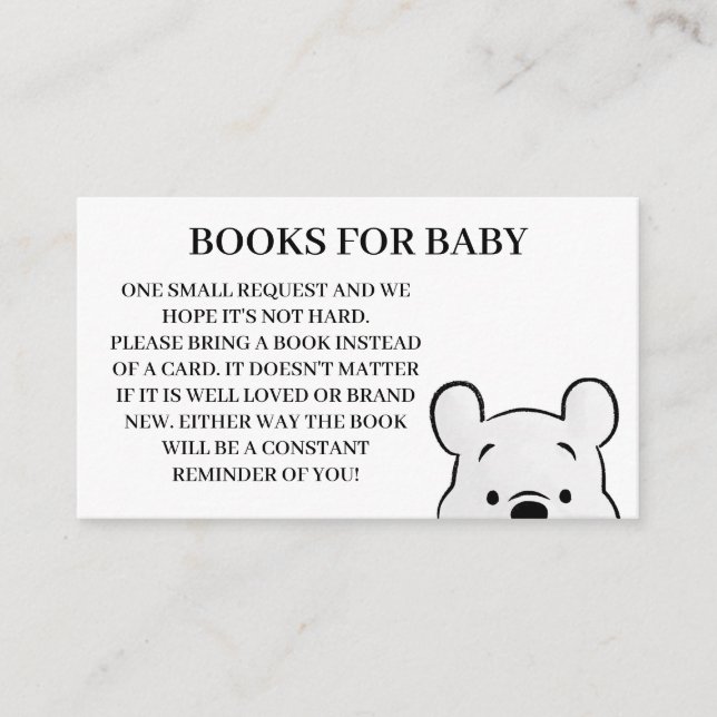 BOOKS FOR BABY WINNIE ENCLOSURE CARD (Front)