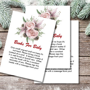 Books for baby winter baby in bloom poinsettia enclosure card