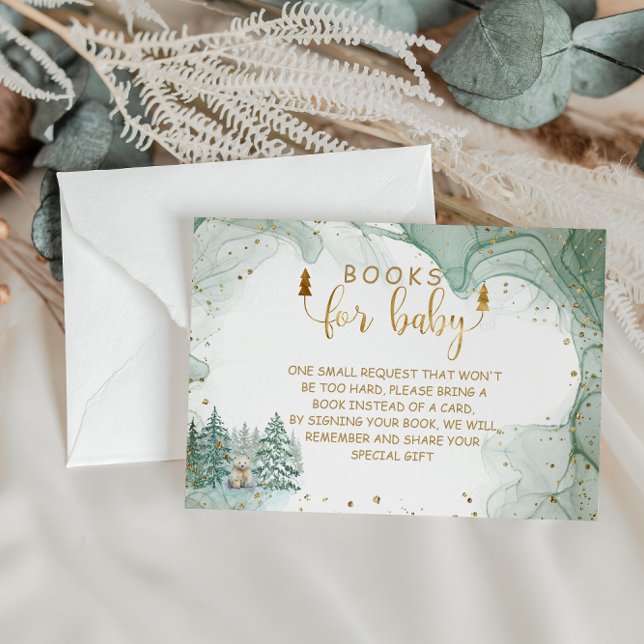 Books For Baby Winter Baby Shower  Enclosure Card (Creator Uploaded)