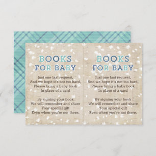 Books For Baby Winter Snow Baby Shower Insert Card