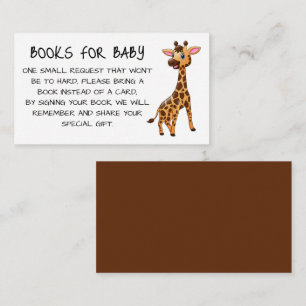 Books for Baby with Giraffe Enclosure Card