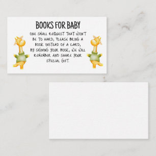 Books for Baby with Giraffe Enclosure Card