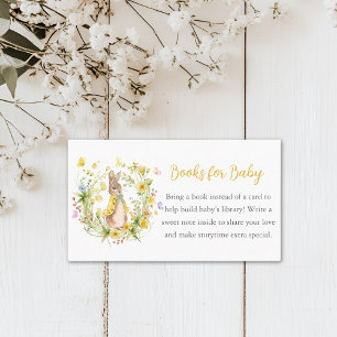Books For Baby Yellow Peter Rabbit Baby Shower Business Card
