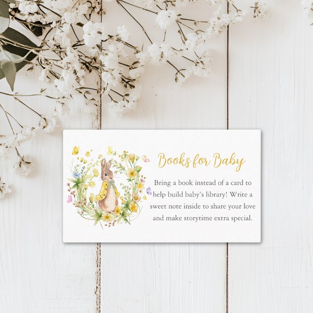Books For Baby Yellow Peter Rabbit Baby Shower  Business Card (Creator Uploaded)