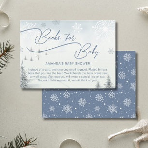 Books for Its Cold Outside Winter Baby Shower Enclosure Card