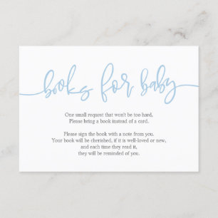 Books for the baby, Creative Blue Bell Script Enclosure Card