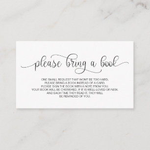 Books for the baby, Hand Lettered Black Script Enclosure Card