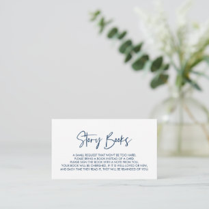 Books for the baby, Modern Minimal Navy Blue Enclosure Card