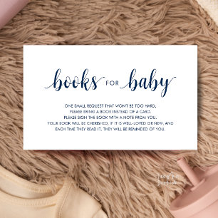 Books for the baby, Modern Minimalist Navy Blue Enclosure Card