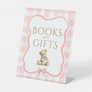 Books & Gifts Teddy Bear Baby Shower Table Sign