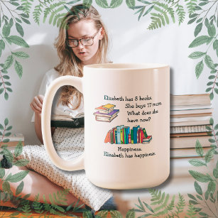 Books and Coffee Personalized Mug Book Mug Bookworm 