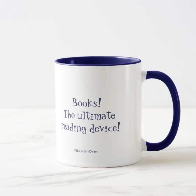 Books Humour-Stack of Books with quote Mug (Right)