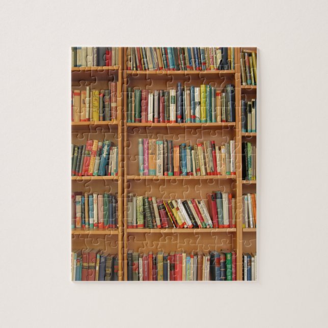 Books in the bookshelf jigsaw puzzle (Vertical)