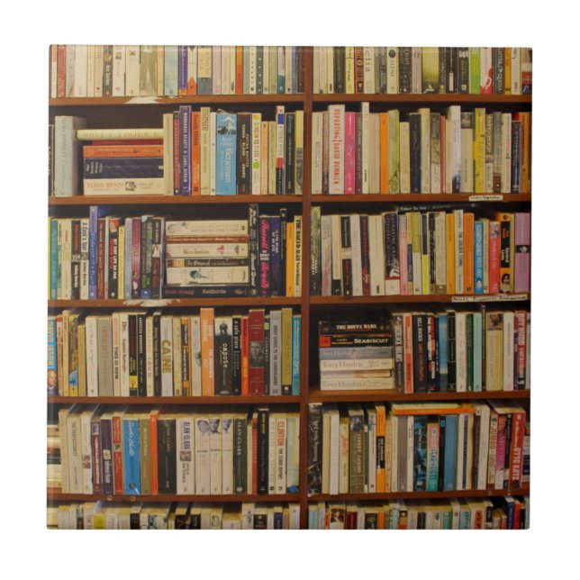 Books in the library  ceramic tile (Front)