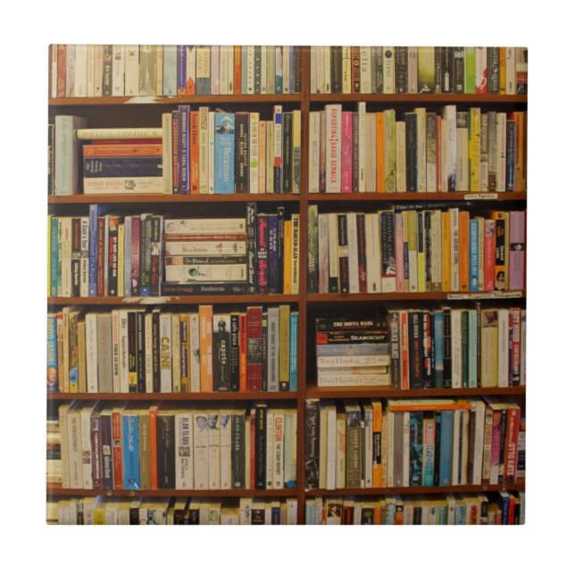 Books in the library  ceramic tile (Front)