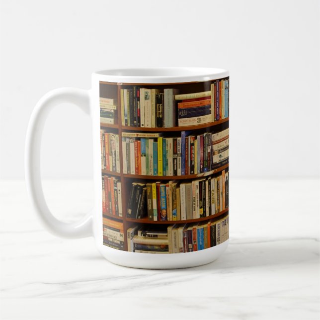 Books in the library  coffee mug (Left)