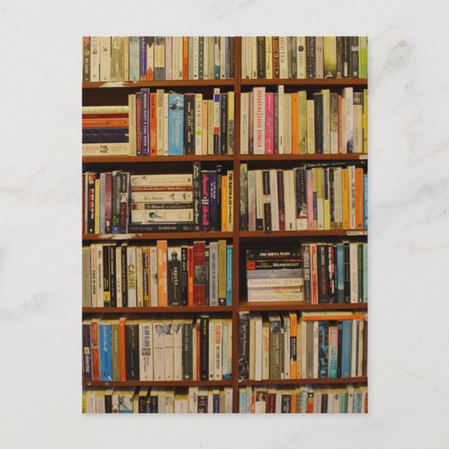 Books in the library  postcard (Front)