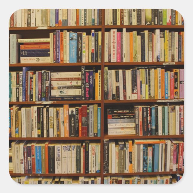 Books in the library  square sticker (Front)