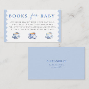 Books Insert Tea Brewing Script Boy Baby Shower