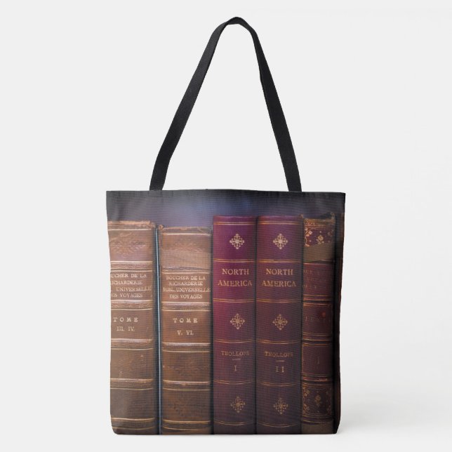 Books library All-Over-Print Tote Bag, Large Bag (Front)