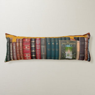 books library bookshelf bookshop body cushion