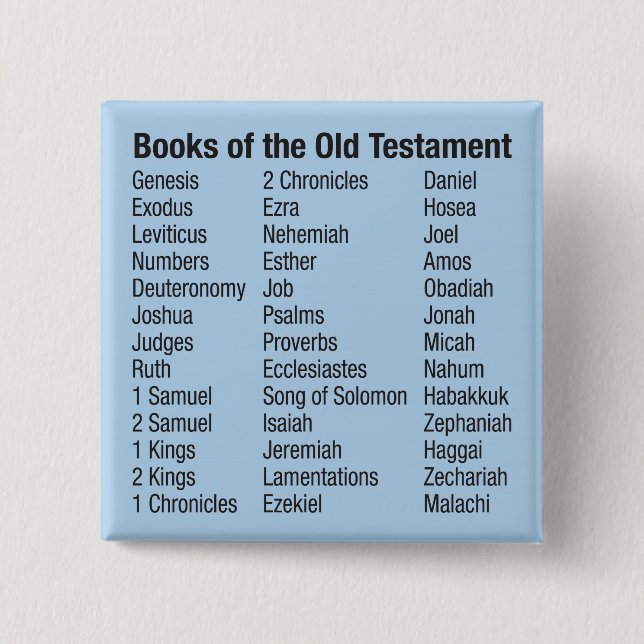 Books of the Old Testament pin (Front)