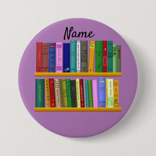 Books on Shelves Thunder_Cove 7.5 Cm Round Badge