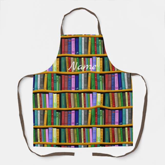 Books on Shelves Thunder_Cove Apron (Front)