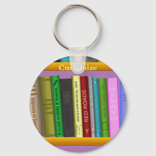Books on Shelves Thunder_Cove Key Ring