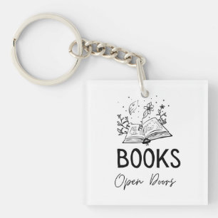 Books Open Doors Key Ring