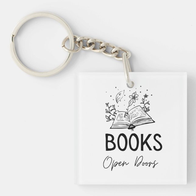 Books Open Doors Key Ring (Front)