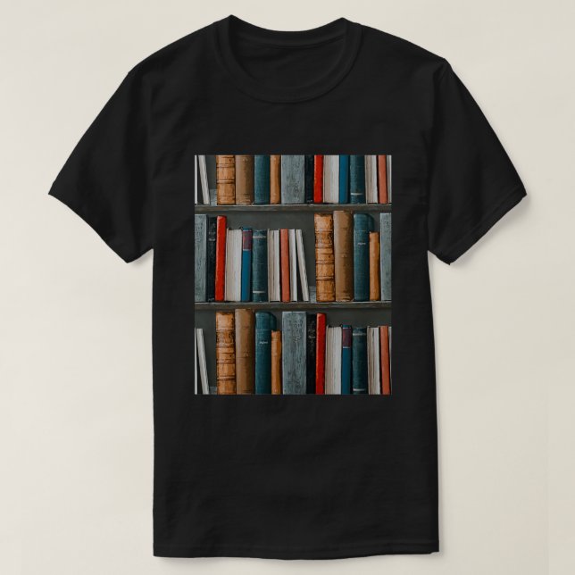 Books Pattern T-Shirt (Design Front)